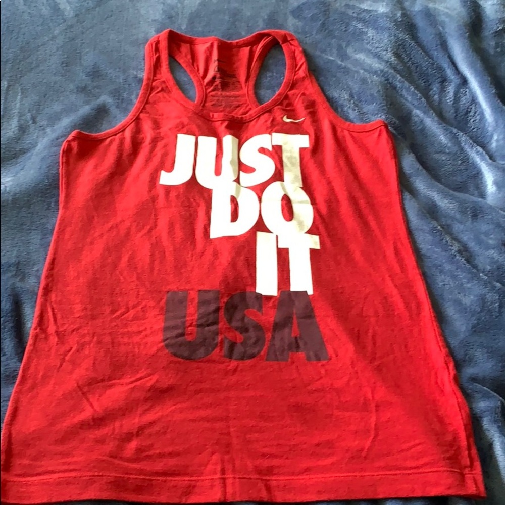 Nike Razorback Team USA Red Tank Top